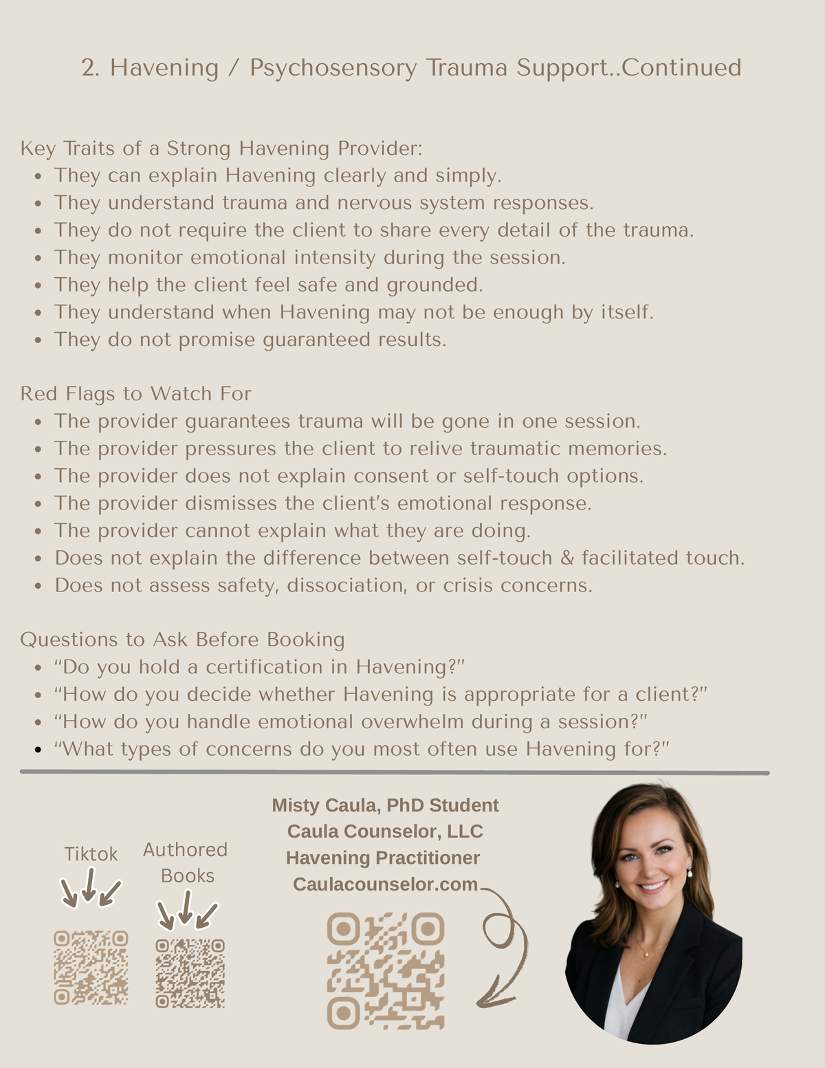 Havening provider traits, red flags, and questions to ask